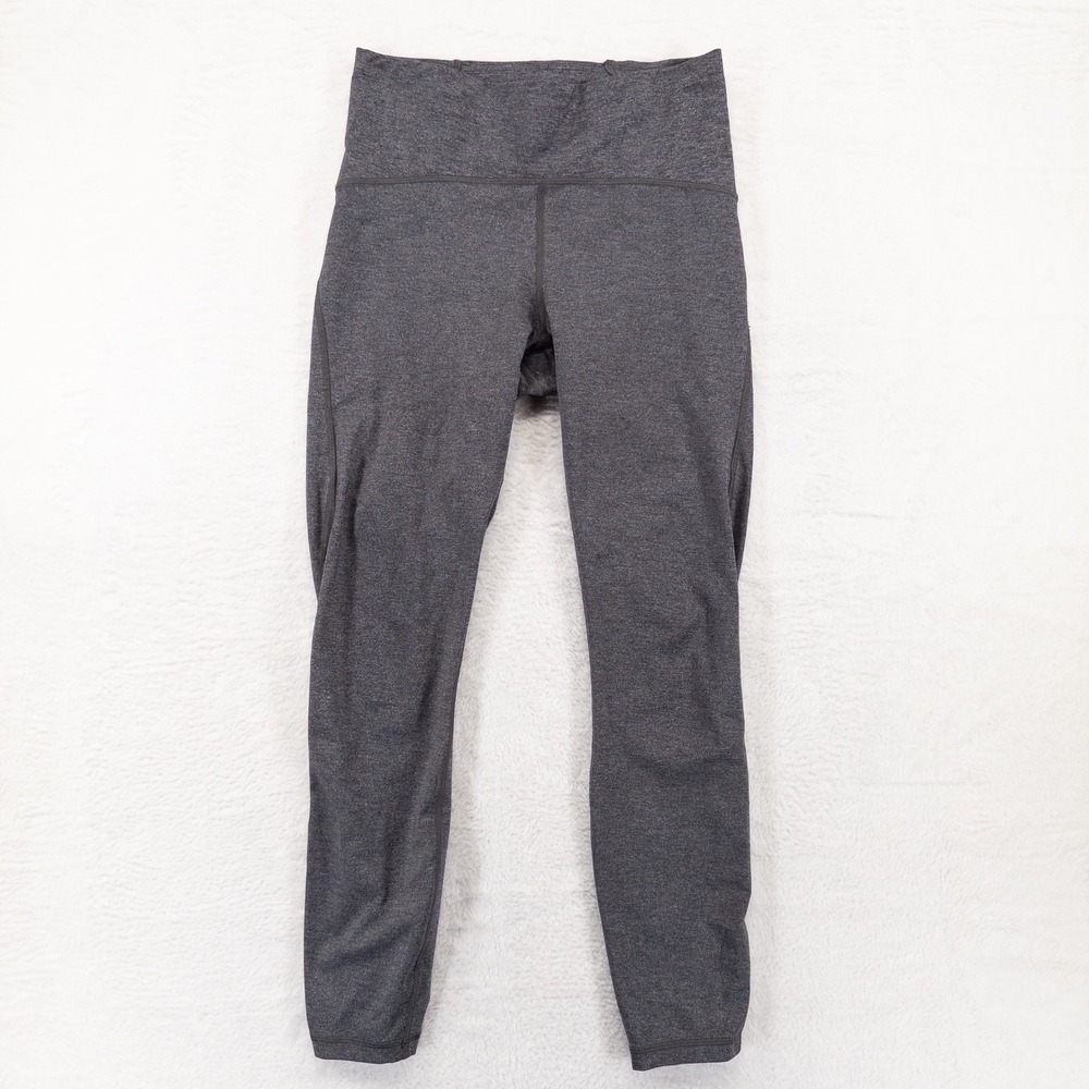 Lululemon Train Times 7/8 Pant Leggings Women 8 Heather Gray Active Yoga Fitness